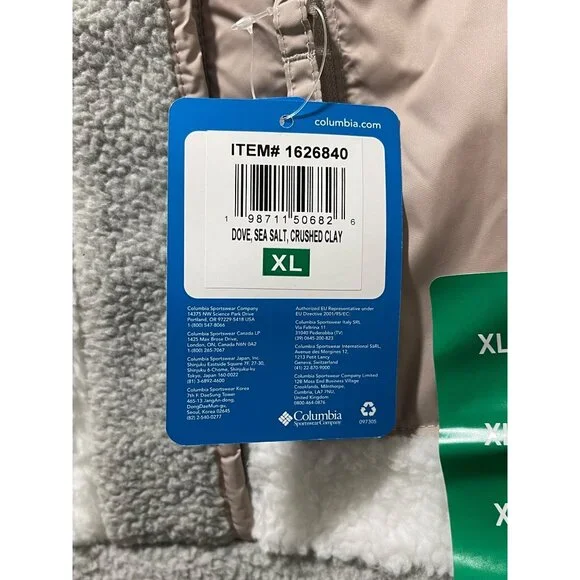 Columbia NWT Women's Long Sleeve Cropped Fleece Pullover, XL, Gray/White - Picture 8 of 16